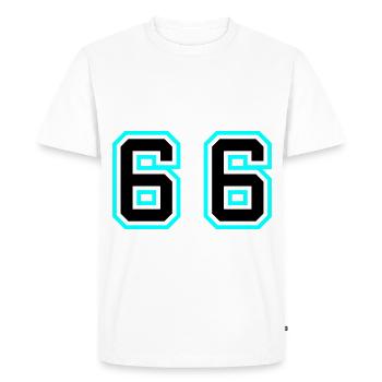 66 Number Symbol - Men's Premium Organic T-Shirt - white - Front - Nico (187cm)