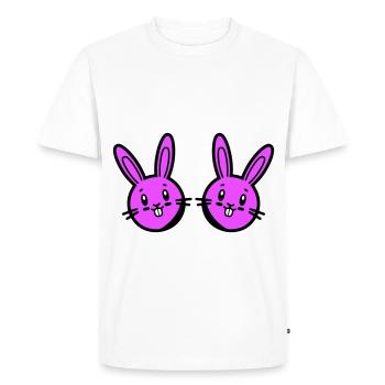 Lapin de Pâques Pâques - T-shirt Premium bio Homme - blanc - Devant - Nico (187cm)