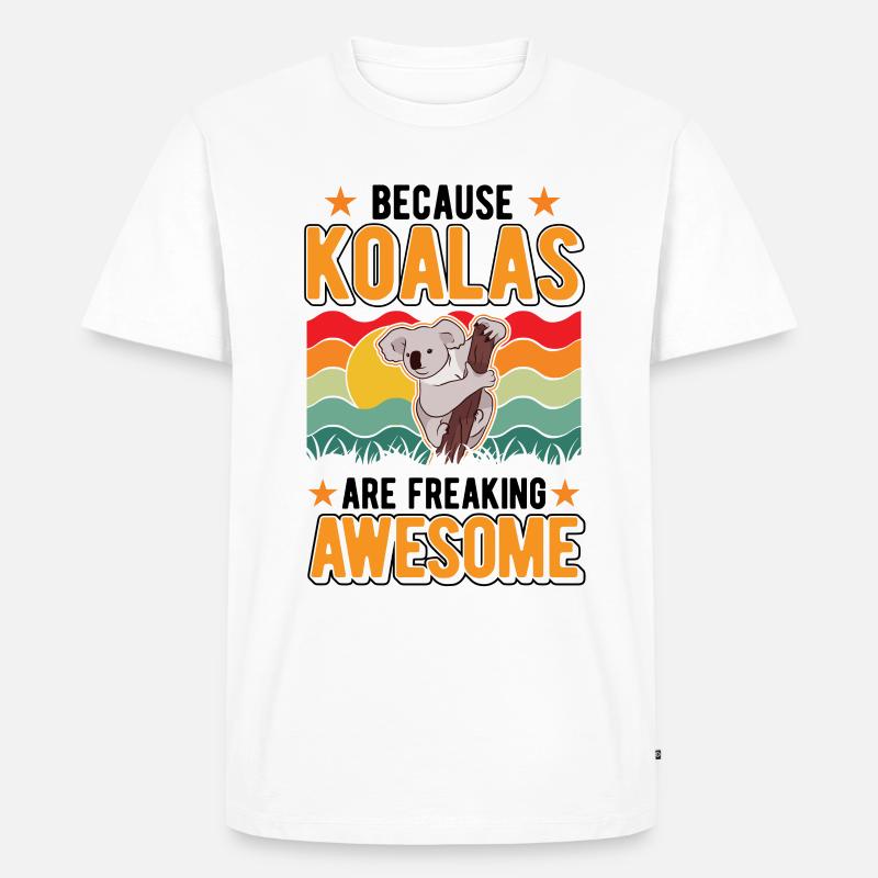 Because Koalas are freaking awesome - Männer Premium Bio T-Shirt - Weiß