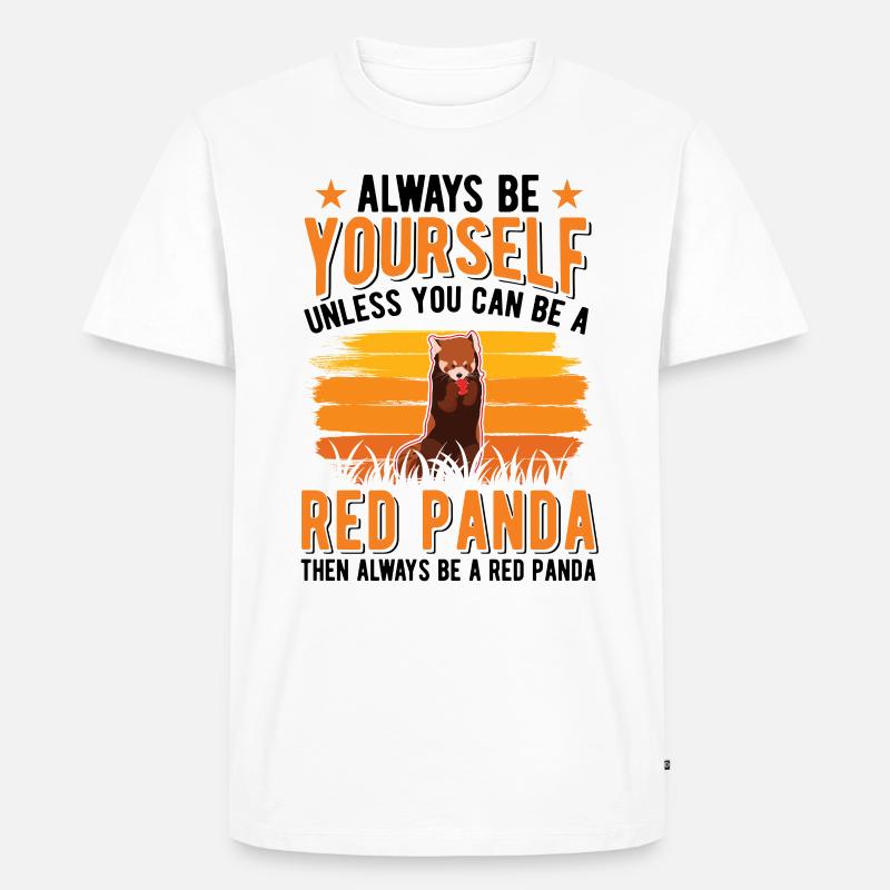 Roter Panda Geschenk Red Panda - Männer Premium Bio T-Shirt - Weiß