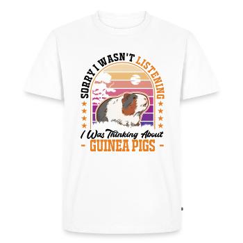 Cochon d’Inde Cadeau Cochon d’Inde - T-shirt Premium bio Homme - blanc - Devant - Nico (187cm)