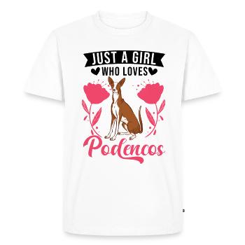 Juste une fille qui aime Podencos Girls - T-shirt Premium bio Homme - blanc - Devant - Nico (187cm)