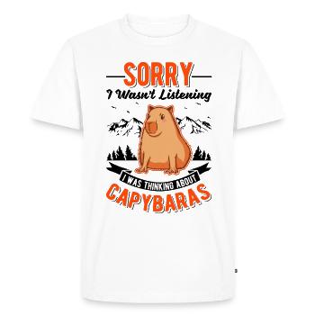 Capybara Cadeau Capybara Capibara - T-shirt Premium bio Homme - blanc - Devant - Nico (187cm)