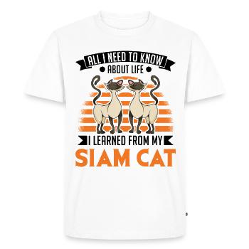 Siamese Cat Gift Siamese Cat - Men's Premium Organic T-Shirt - white - Front - Nico (187cm)