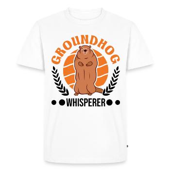 Murmeltier Flüsterer Marmotte Chuchoteur - T-shirt Premium bio Homme - blanc - Devant - Nico (187cm)