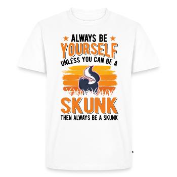 Soyez toujours vous-même à moins que vous ne puissiez être une Skunk - T-shirt Premium bio Homme - blanc - Devant - Nico (187cm)