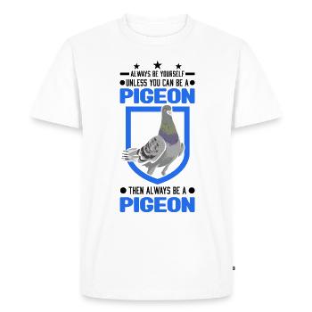 Pigeon Pigeon Fancier City Pigeon - Men's Premium Organic T-Shirt - white - Front - Nico (187cm)