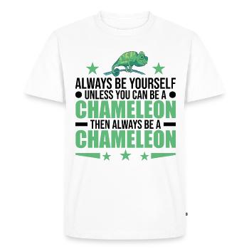 Soyez toujours vous-même à moins que vous ne puissiez être un caméléon - T-shirt Premium bio Homme - blanc - Devant - Nico (187cm)