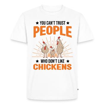 Poulet Disant Poulet Fermier Poulet Poulet - T-shirt Premium bio Homme - blanc - Devant - Nico (187cm)
