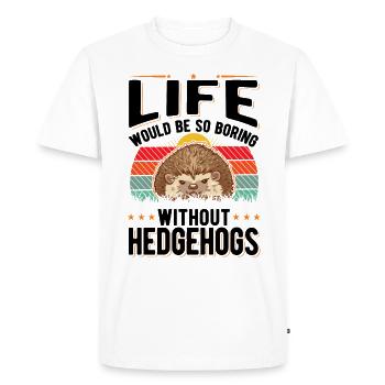 La vie serait si ennuyeuse sans Hedgehogs Hedgehog - T-shirt Premium bio Homme - blanc - Devant - Nico (187cm)