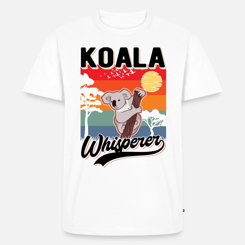 Koala Flüsterer Koala Whisperer Koalabär - Männer Premium Bio T-Shirt - Weiß