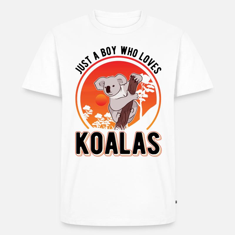 Koala Junge Koalabär - Männer Premium Bio T-Shirt - Weiß