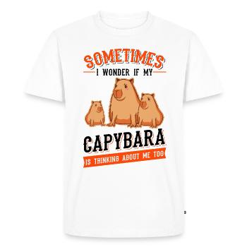 Capybara Cadeau Capybara Capibara - T-shirt Premium bio Homme - blanc - Devant - Nico (187cm)