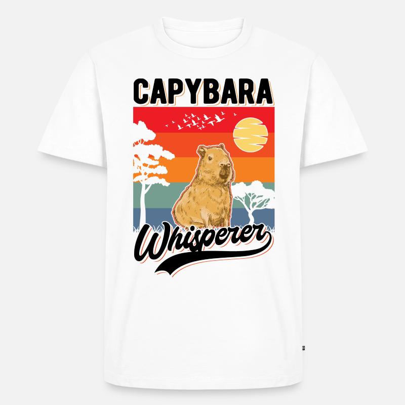 Capybara Flüsterer Capybara Whisperer - Männer Premium Bio T-Shirt - Weiß