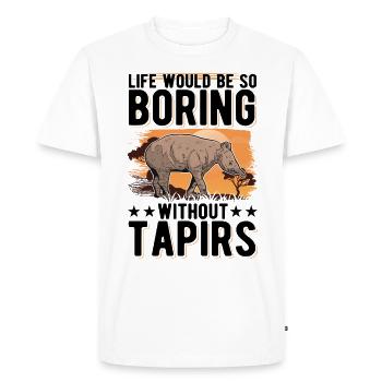 La vie serait si ennuyeuse sans Tapirs - T-shirt Premium bio Homme - blanc - Devant - Nico (187cm)