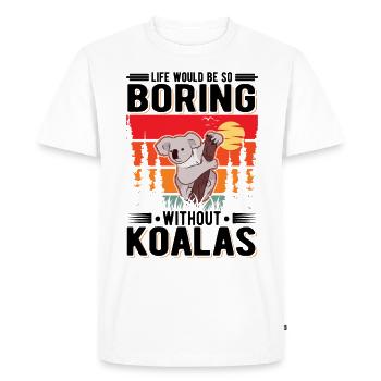 La vie serait si ennuyeuse sans Koalas Koalabär - T-shirt Premium bio Homme - blanc - Devant - Nico (187cm)