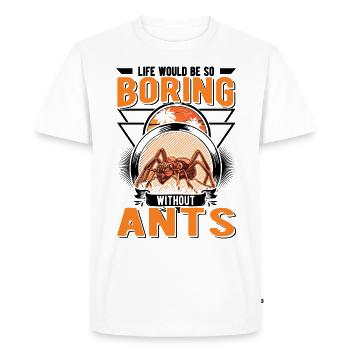 Fourmis Fourmis Ferme fourmilière Fourmis de feu - T-shirt Premium bio Homme - blanc - Devant - Nico (187cm)