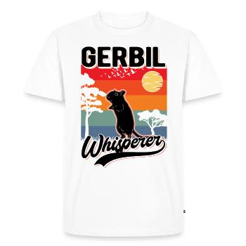 Gerbil Flüsterer Gerbil Whisperer Rennmaus - T-shirt Premium bio Homme - blanc - Devant - Nico (187cm)