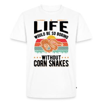 Corn Snake Cadeau Corn Snake - T-shirt Premium bio Homme - blanc - Devant - Nico (187cm)