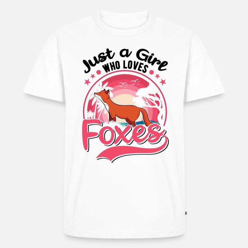 Fuchs Mädchen Geschenk - Männer Premium Bio T-Shirt - Weiß