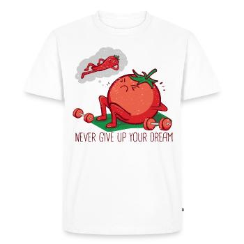 Hobby Gardener Sport Chili Pepper Tomato Bodybuilder - Men's Premium Organic T-Shirt - white - Front - Nico (187cm)