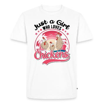 Poulailler Chicken Girls - T-shirt Premium bio Homme - blanc - Devant - Nico (187cm)