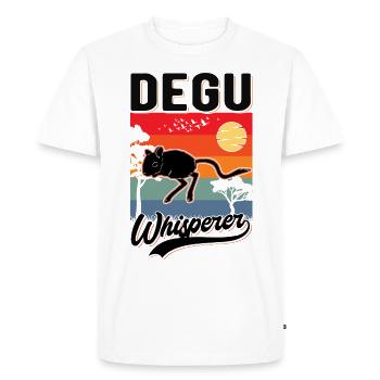 Degu Flüsterer Degu Whisperer - T-shirt Premium bio Homme - blanc - Devant - Nico (187cm)