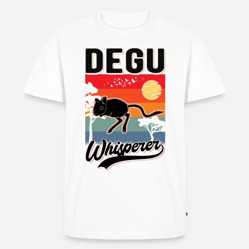 Degu Flüsterer Degu Whisperer - Männer Premium Bio T-Shirt - Weiß