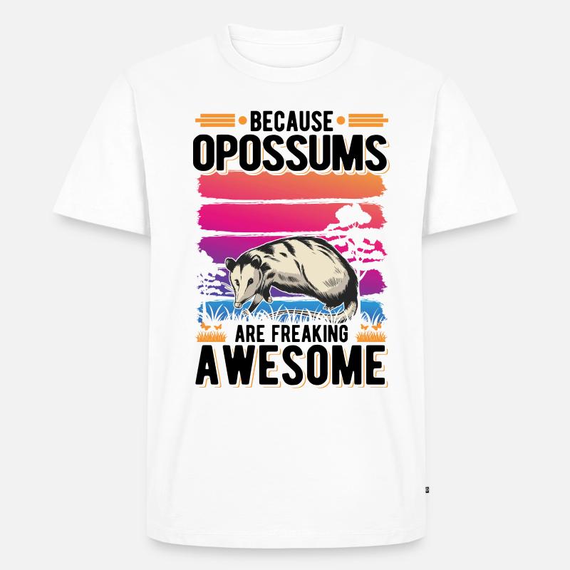 Because Opossums are freaking awesome - Männer Premium Bio T-Shirt - Weiß