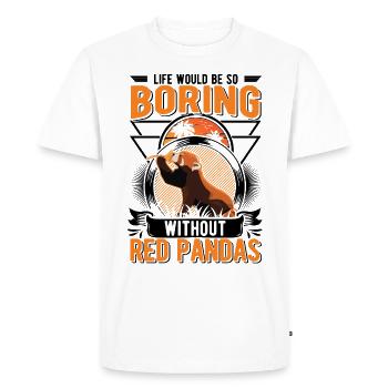 Panda Rouge Cadeau Panda Rouge - T-shirt Premium bio Homme - blanc - Devant - Nico (187cm)