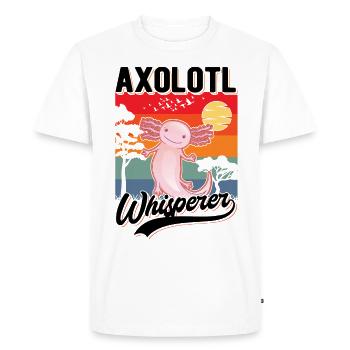 Axolotl Whisperer Axolotl Whisperer Tail Lurch - Men's Premium Organic T-Shirt - white - Front - Nico (187cm)