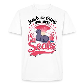 Seal Girls - T-shirt Premium bio Homme - blanc - Devant - Nico (187cm)