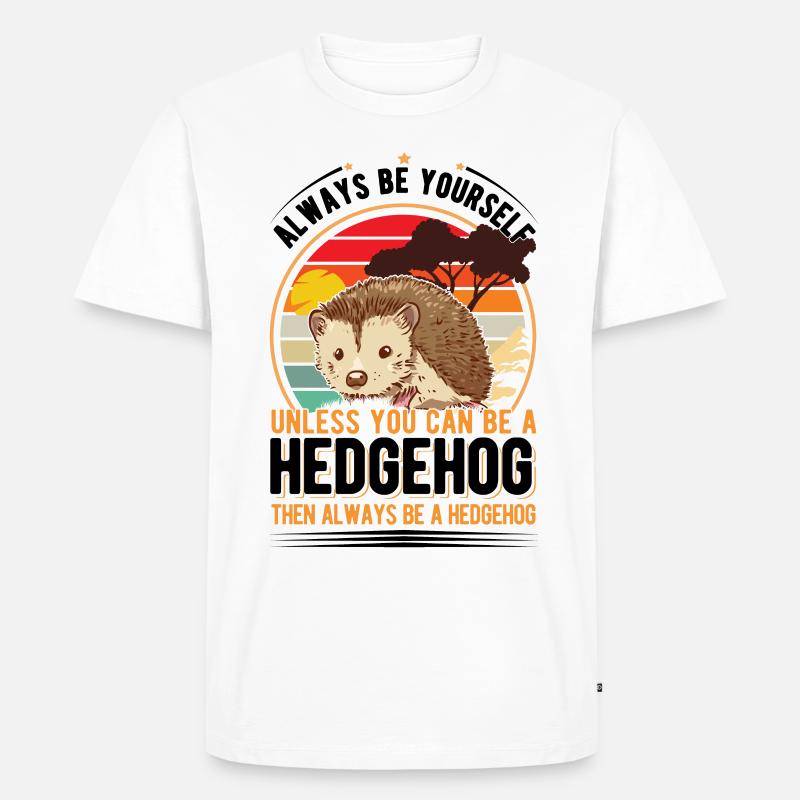 Igel Geschenk Hedgehog - Männer Premium Bio T-Shirt - Weiß