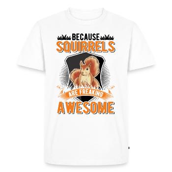 Squirrel Gift Squirrel Grey Squirrel - Men's Premium Organic T-Shirt - white - Front - Nico (187cm)