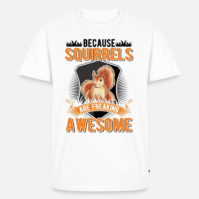 Eichhörnchen Geschenk Squirrel Grauhörnchen - Männer Premium Bio T-Shirt - Weiß
