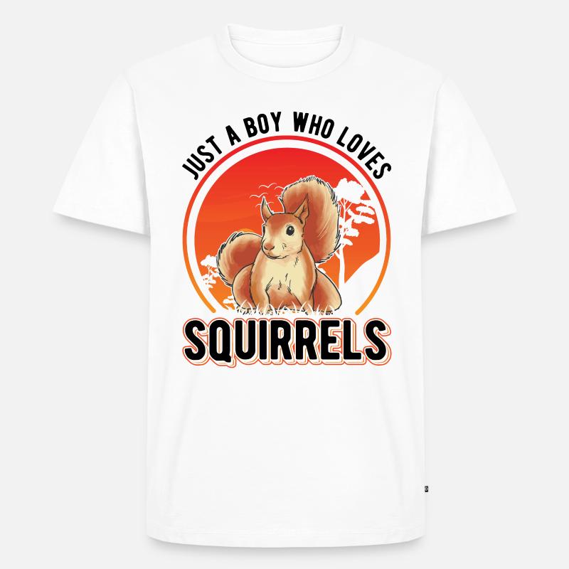 Eichhörnchen Junge Squirrel Grauhörnchen - Männer Premium Bio T-Shirt - Weiß
