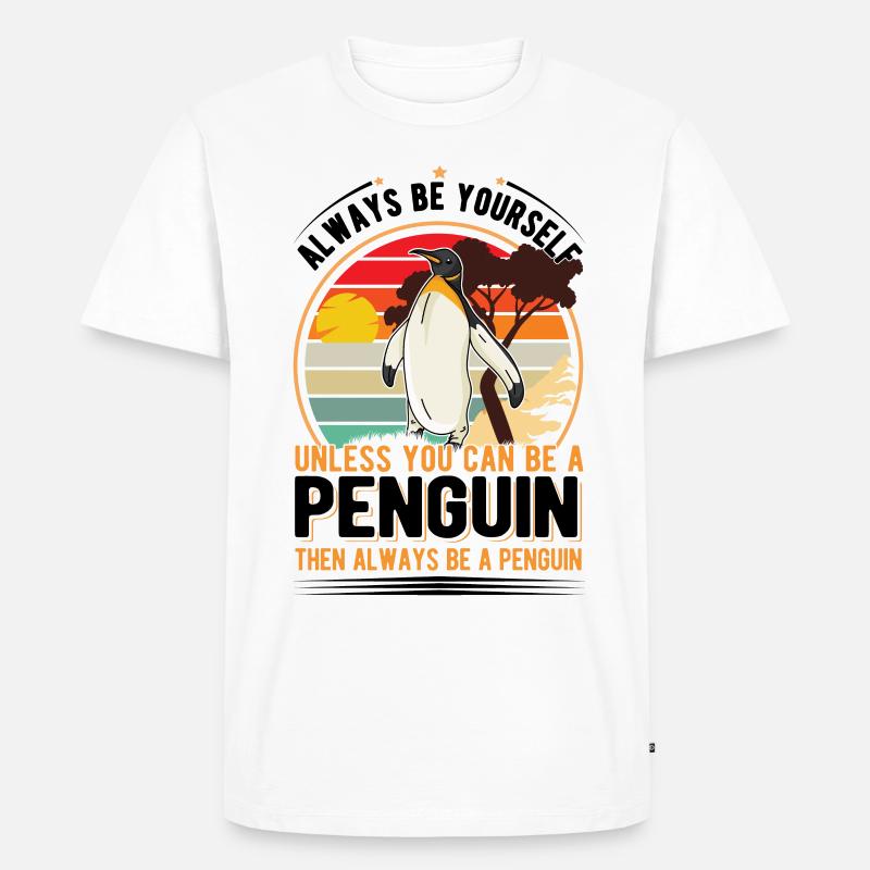 Pinguin Geschenk Penguin - Männer Premium Bio T-Shirt - Weiß