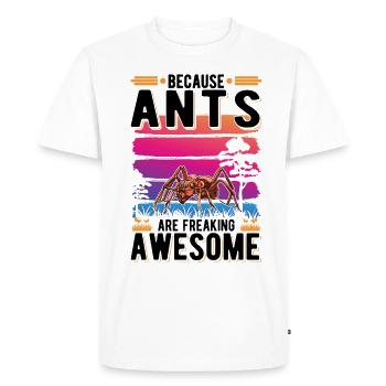 Fourmis Fourmis Ferme fourmilière Fourmis de feu - T-shirt Premium bio Homme - blanc - Devant - Nico (187cm)