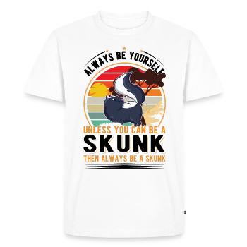 Skunk Cadeau Skunk - T-shirt Premium bio Homme - blanc - Devant - Nico (187cm)