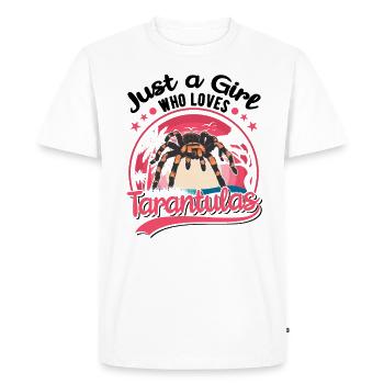 Tarantel Mädchen Tarantula Fille - T-shirt Premium bio Homme - blanc - Devant - Nico (187cm)