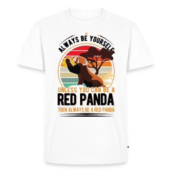 Panda Rouge Cadeau Panda Rouge - T-shirt Premium bio Homme - blanc - Devant - Nico (187cm)