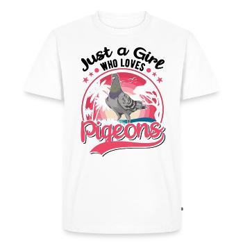 Pigeon Girls Pigeon Fanciers - Men's Premium Organic T-Shirt - white - Front - Nico (187cm)