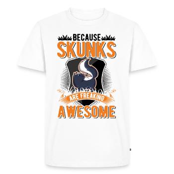 Parce que les Skunks sont des Skunk géniales - T-shirt Premium bio Homme - blanc - Devant - Nico (187cm)