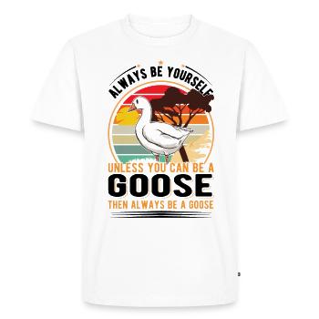 Geese Goose Breeder Goose - Men's Premium Organic T-Shirt - white - Front - Nico (187cm)