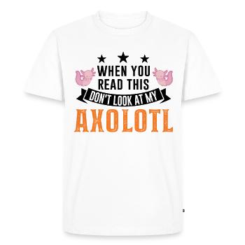 Axolotl Gift Tail Lurch Axolotl - Men's Premium Organic T-Shirt - white - Front - Nico (187cm)