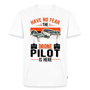Drone Cadeau Drone Pilote Quadcopter - T-shirt Premium bio Homme - blanc - Devant - Nico (187cm)