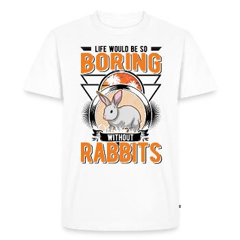 Lapin Cadeau Lapin Lapin Lapin - T-shirt Premium bio Homme - blanc - Devant - Nico (187cm)