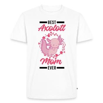 Meilleur Axolotl Maman Ever Axolotl Mama - T-shirt Premium bio Homme - blanc - Devant - Nico (187cm)