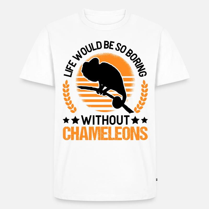 Chamäleon Geschenk Chameleon - Männer Premium Bio T-Shirt - Weiß