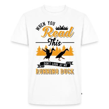 Indian Running Gift Running Duck - T-shirt Premium bio Homme - blanc - Devant - Nico (187cm)